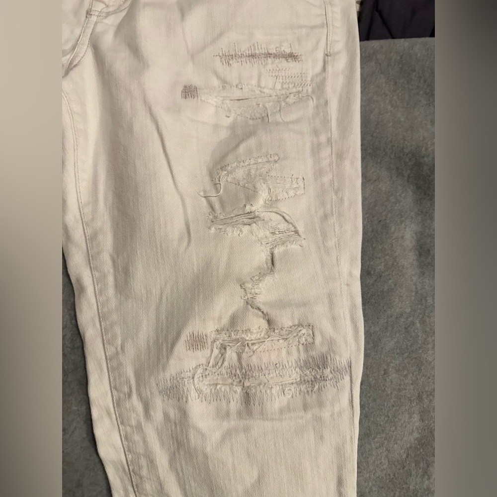 American Eagle premium slouch jeans white size 10 - Picture 6 of 9